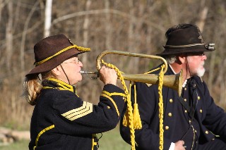 Bugler wakes them up